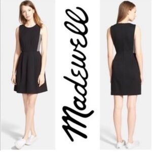 Madewell Black Sleeveless Sheath Mini Dress